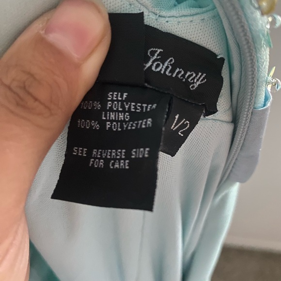 Sky Blue Mermaid Style Evening Gown, Prom Dress, Pageant Gown - Picture 8 of 10